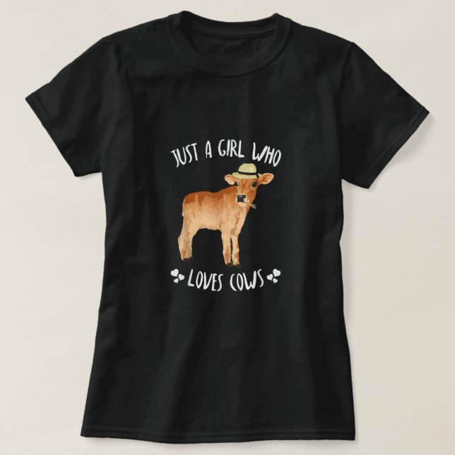 T-shirt Cadeaux De Vache Lover Pour Femmes Mignonnes Juste (Design devant)