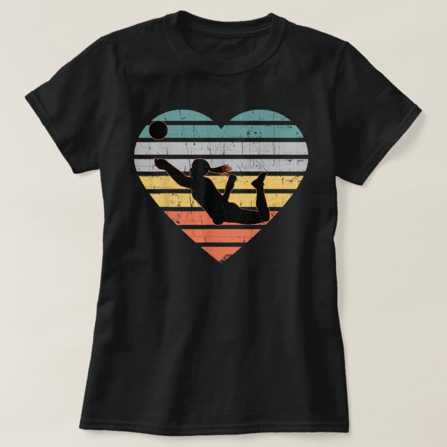 T-shirt Cadeaux de volleyball pour filles Ados Retro Vinta (Design devant)