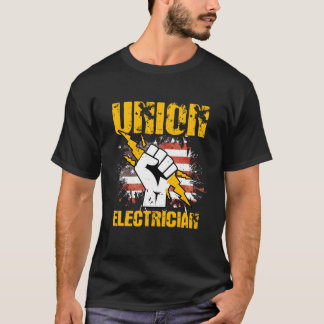 T-shirt Cadeaux d'électricien Union patriotique américaine