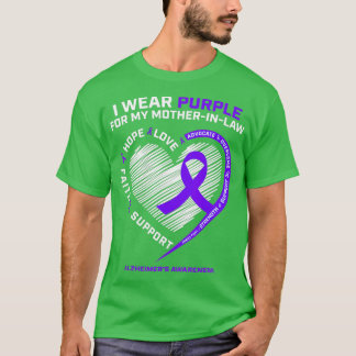 T-shirt Cadeaux Démence Mère En Droit Mère Violet Alzheime