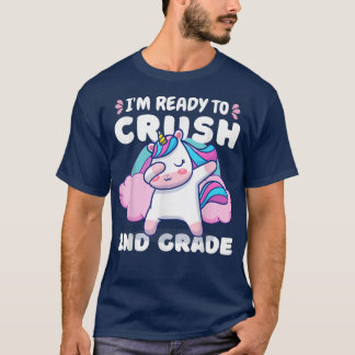 T-shirt Cadeaux d'enseignant de Cute Unicorn Retour à l'éc