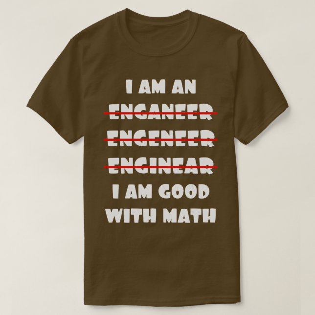 T-shirt Cadeaux d'ingénieur amusant (Design devant)