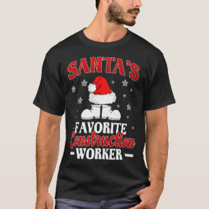 T-shirt Cadeaux d'ouvriers du bâtiment Funny Noël Père Noë