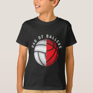 T-shirt Cadeaux Drôles de Papa pour Fils pour Volleyball B