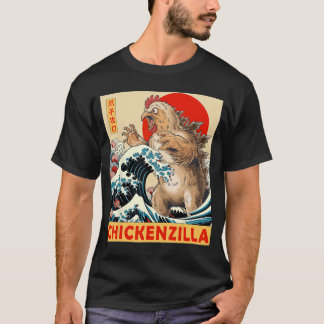 T-shirt Cadeaux drôles de poulet japonais pour hommes F