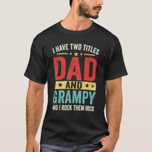T-shirt Cadeaux drôles pour hommes J'ai deux titres Papa e