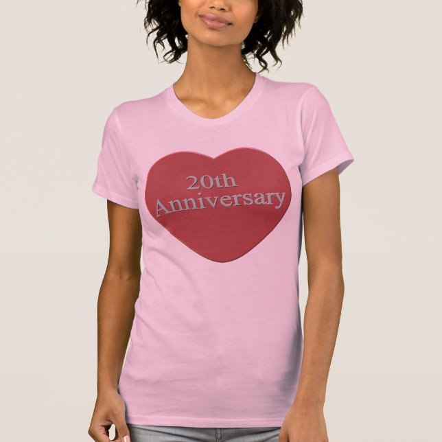 T-shirt Cadeaux du 20e anniversaire du Mariage (Devant)
