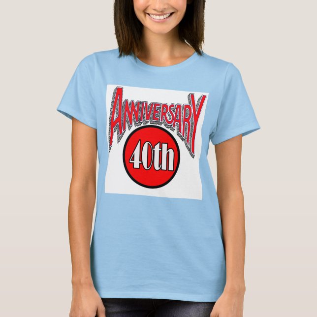 T-shirt Cadeaux du 40e anniversaire du Mariage (Devant)