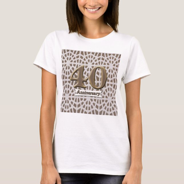 T-shirt Cadeaux du 40e anniversaire du Mariage (Devant)