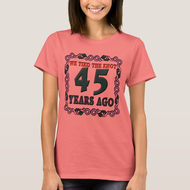 T-shirt Cadeaux du 45e anniversaire du Mariage (Devant)
