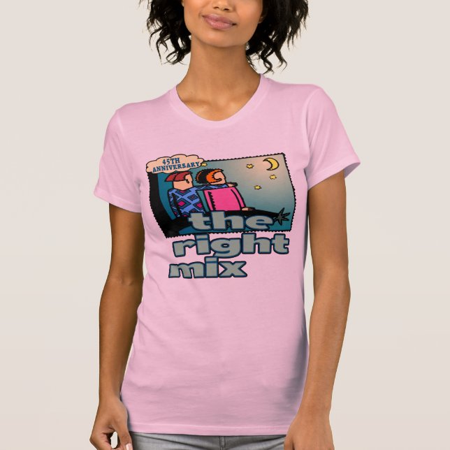T-shirt Cadeaux du 45e anniversaire du Mariage (Devant)