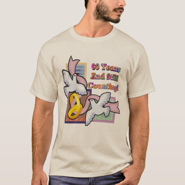 T-shirt Cadeaux du 60e anniversaire du Mariage (Devant)