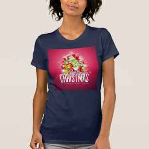 T-shirt Cadeaux et Arbre de Noël modernes enrobés - Festiv