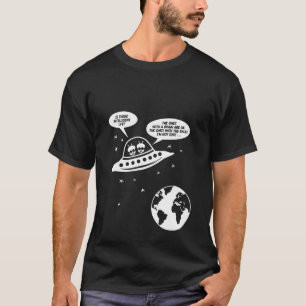 T-shirt Cadeaux féministes drôles, UFO ringard d'aliens de