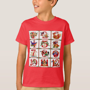 T-Shirt Cadeaux Impression Patchwork 12 Jours De N