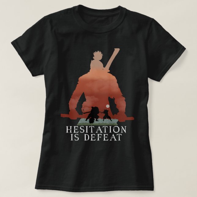 T-shirt Cadeaux Jour L'Hésitation Sekiro Est Défaite Graph (Design devant)