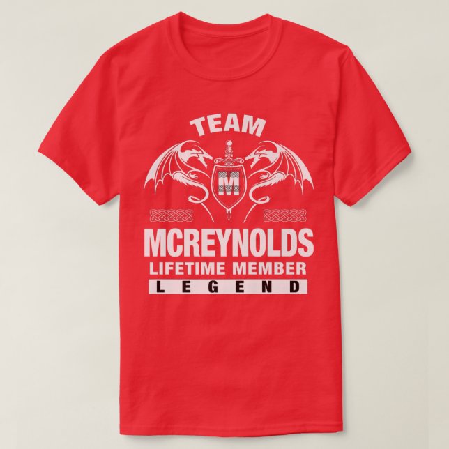 T-shirt Cadeaux membres de l'équipe MCREYNOLDS à vie  (Design devant)