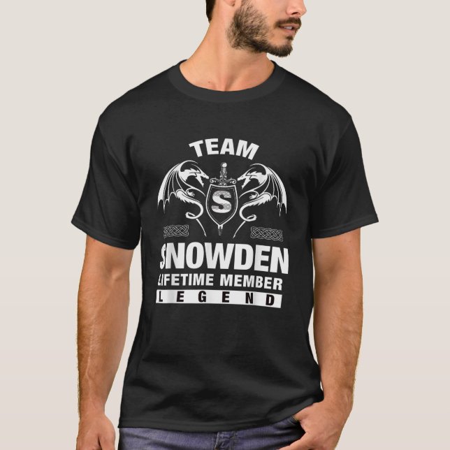 T-shirt Cadeaux membres de l'équipe SNOWDEN à vie (Devant)