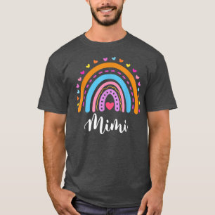 T-shirt Cadeaux Mimi Pour Grandma Cute Mimi Rainbow Mother