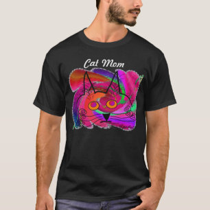 T-shirt Cadeaux noirs d'art d'amoureux de les chats