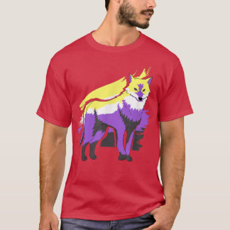 T-shirt cadeaux non-binaires, renard non-binaire, LGBT age