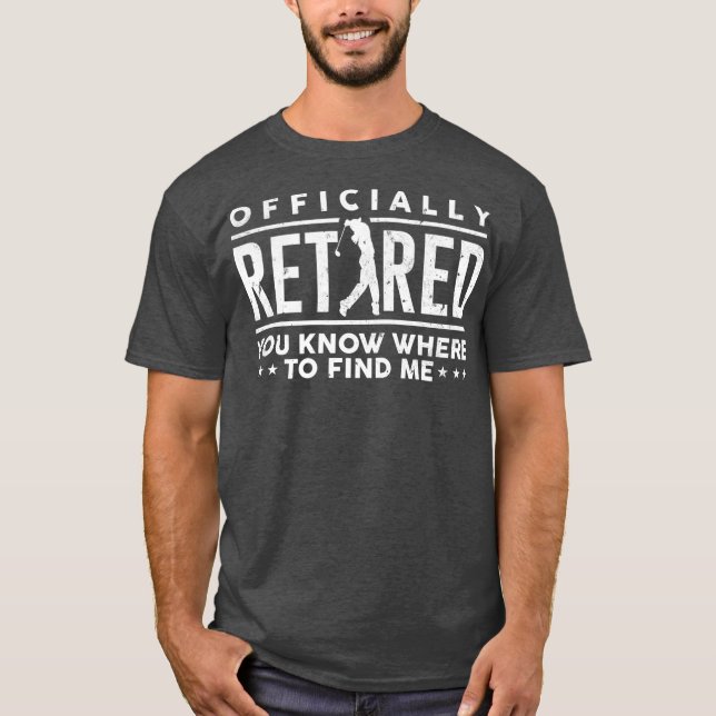 T-shirt Cadeaux officiels à la retraite Golf Papa Golfing  (Devant)