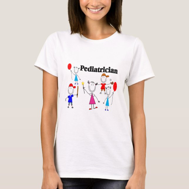 T-shirt Cadeaux pédiatres Enfants Autocollants Designs (Devant)
