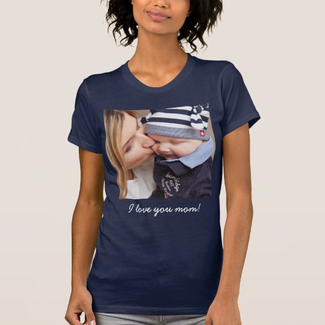 T-shirt Cadeaux Personnalisés Pour Maman Ajouter Votre Pho (Devant)
