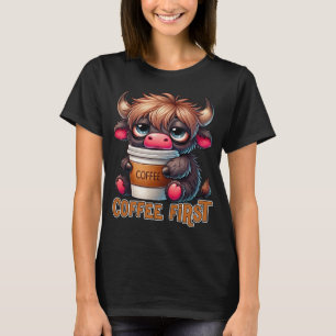 T-shirt Cadeaux pour amateurs de café en premier