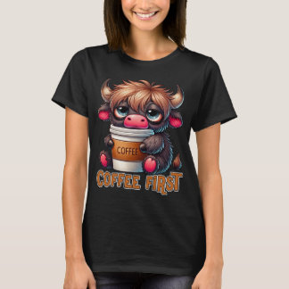 T-shirt Cadeaux pour amateurs de café en premier