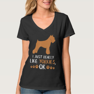 T-shirt Cadeaux pour amoureux de chien Terrier Yorkshire Y