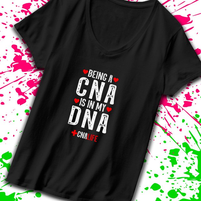 T-shirt Cadeaux pour CNA - CNA est dans mon ADN (Celebrate your passion & dedication with this tribute to caregivers who make a difference! -Teemixer)
