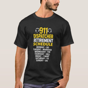 T-shirt Cadeaux pour dispatcher 911 à la retraite, ligne m