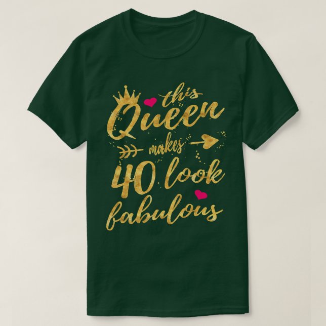 T-shirt Cadeaux pour femmes de 40 ans 40 et fabuleux depui (Design devant)