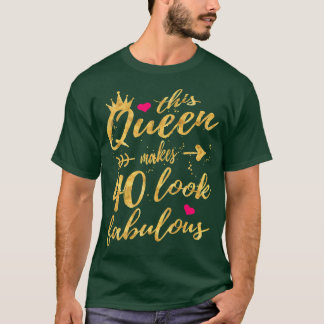 T-shirt Cadeaux pour femmes de 40 ans 40 et fabuleux depui