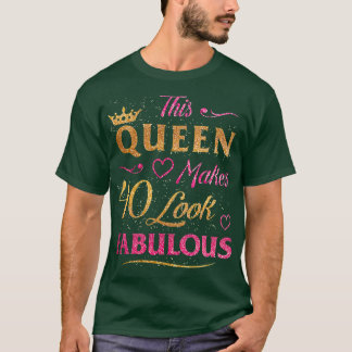 T-shirt Cadeaux pour femmes de 40 ans 40 et fabuleux depui