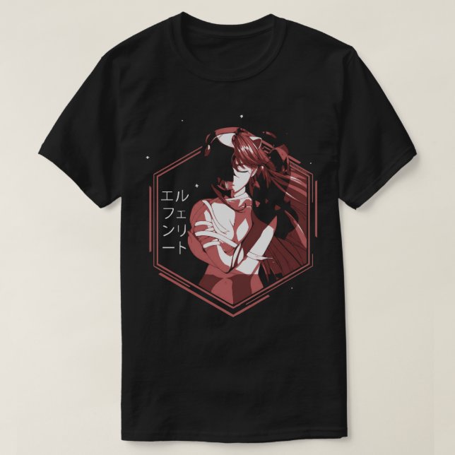 T-shirt Cadeaux Pour Femmes Elfen Manga Anime Lied Graphic (Design devant)