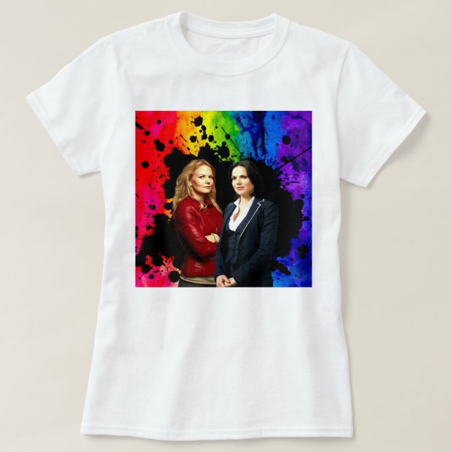 T-shirt Cadeaux Pour Femmes Emma Et Regina Swan Queen (Design devant)