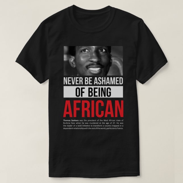 T-shirt Cadeaux Pour Femmes Thomas Révolutionnaire Sankara (Design devant)