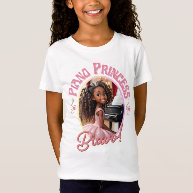 T-Shirt Cadeaux pour filles qui aiment jouer du piano (Devant)