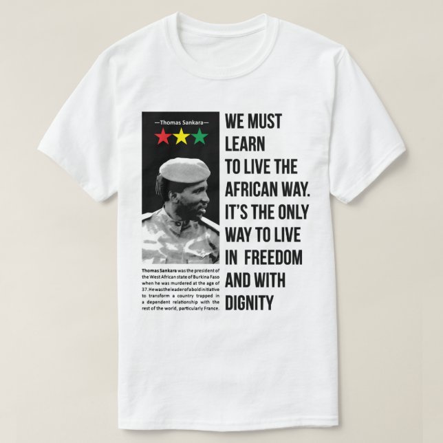 T-shirt Cadeaux Pour Hommes Che Guevara Thomas De Sankara  (Design devant)