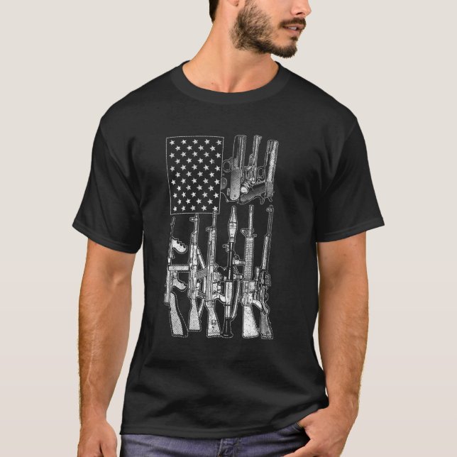 T-shirt Cadeaux pour les amateurs d'armes à feu avec drape (Devant)