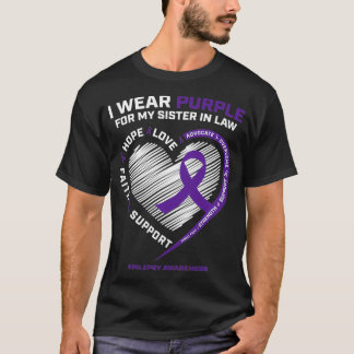 T-shirt Cadeaux Produits Femmes Violet Soeur En Droit Épil