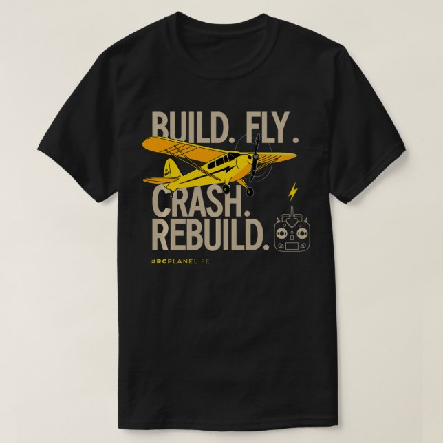 T-shirt Cadeaux RC Plane Construire des crashs volants Rec (Design devant)