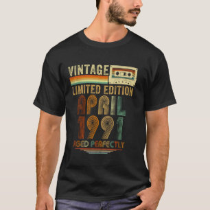 T-shirt Cadeaux Rétro 34e Anniversaire Pour Hommes 34 Ans