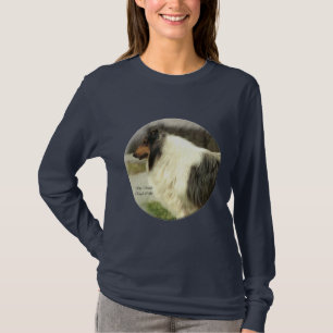 T-shirt Cadeaux rugueux bleus d'art de colley de Merle