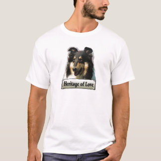 T-shirt Cadeaux rugueux de colley de tri couleur