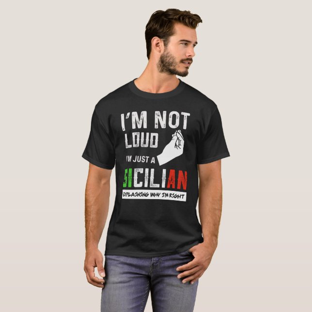 T-shirt Cadeaux siciliens drôles (Devant entier)
