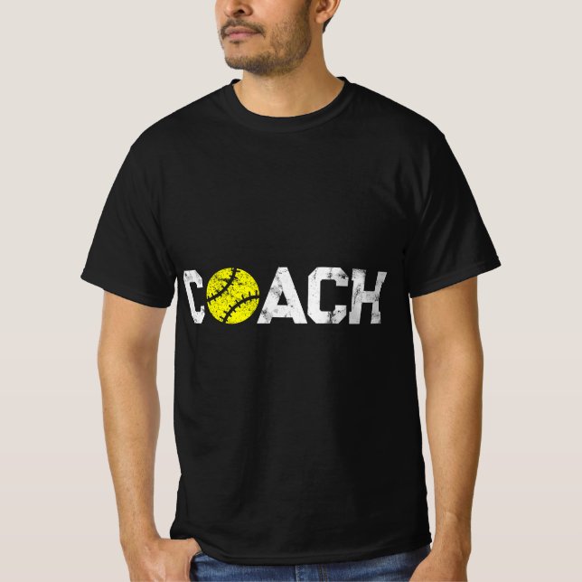 T-shirt Cadeaux Softball Coaches Appréciation - Softball C (Devant)