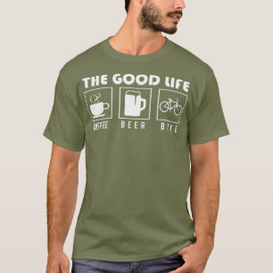 T-shirt Cadeaux Vélo La Bonne Vie Café Bière Vélo